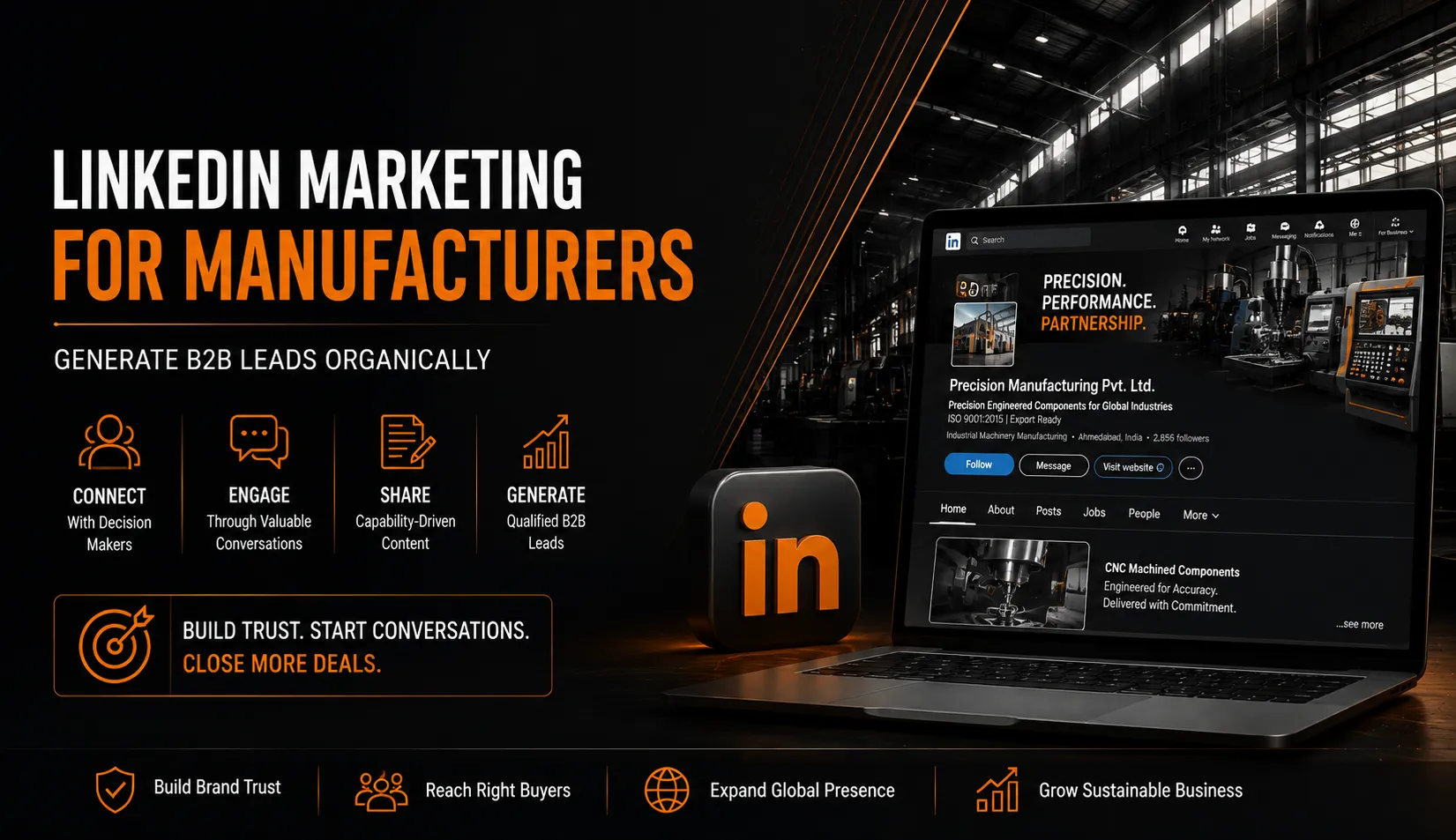 LinkedIn Marketing for Manufacturers: Generate B2B Leads Organically